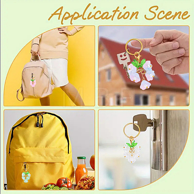 Glass & Acrylic Pendant Decorations HJEW-YW00052-01-1
