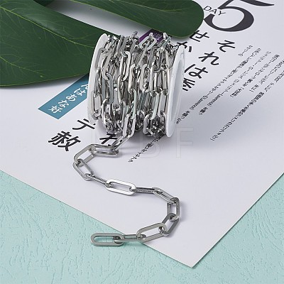 304 Stainless Steel Paperclip Chains CHS-YS0001-01P-1