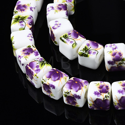 Handmade Porcelain Ceramic Beads Strands PORC-S502-030G-1