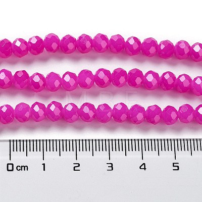 Baking Painted Imitation Jade Glass Bead Strands X-DGLA-A034-J8MM-A28-1