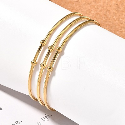 Fashion 304 Stainless Steel Cuff Bangles Torque Bangles BJEW-H473-01G-1