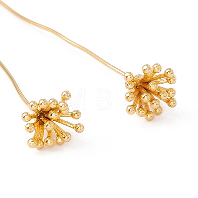 Brass Flower Head Pins FIND-B009-04G-1