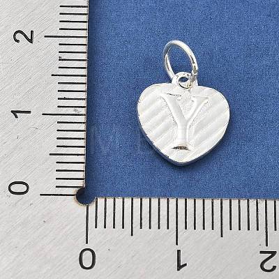 925 Sterling Silver Heart with Capital Letter Charms STER-S009-13Y-S-1