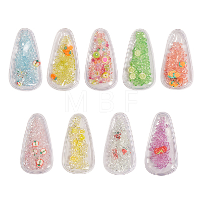 45Pcs 9 Colors Plastic with Resin and Polymer Clay Accessories RESI-CJ0001-175-1