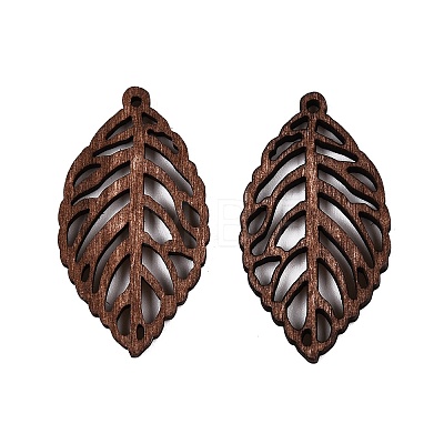 Natural Poplar Wood Pendants WOOD-N016-32-1