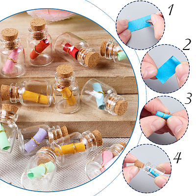 30Pcs Clear Glass Cork Wishing Bottles AJEW-SC0004-34-1