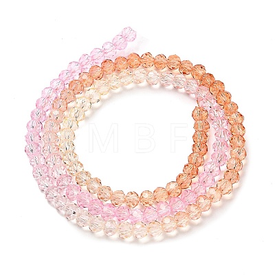 Transparent Painted Glass Beads Strands X1-DGLA-A034-T4mm-A20-1