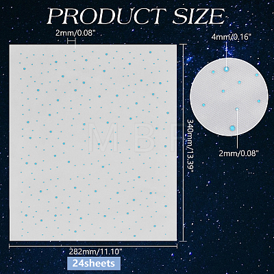 24Pcs Glitter Hotfix Rhinestone Sheet DIY-FG0010-10B-1