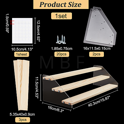 3-Tier Acrylic Action Figure Display Risers ODIS-WH0027-059D-1
