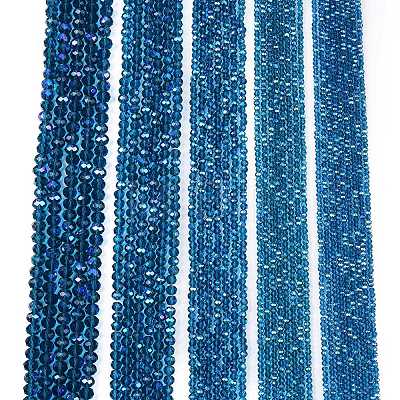 Electroplate Glass Beads Strands EGLA-A044-T6mm-L27-1