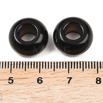 Natural Silver Obsidian European Beads G-G740-14x8mm-44-1