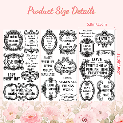 3 Sheets 3 Styles Flower PVC Waterproof Decorative Stickers DIY-WH0404-055-1