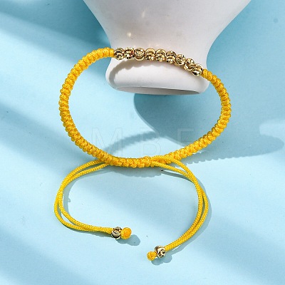 Polyester Cord Braided Bead Bracelets for Women BJEW-L698-01G-03-1