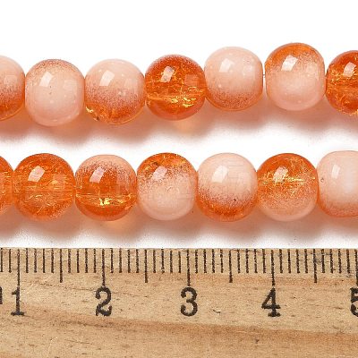 Crackle Glass Beads Strands GLAA-U001-8mm-10-1