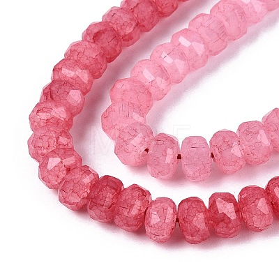 Imitation Jade Crackle Glass Beads Strands GLAA-N068-01A-A12-1