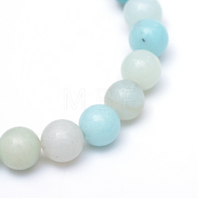 Round Natural Grade A Amazonite Bead Strands X-G-R345-4mm-16-1