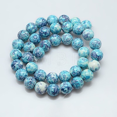 Synthetic Ocean White Jade Beads Strands X-G-C219-3mm-02-1