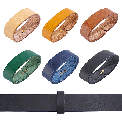 6Pcs 6 Colors Cowhide Belt Loop Keepers FIND-PH0061-97-1
