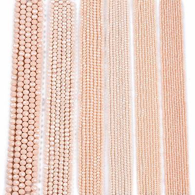 Electroplate Glass Beads Strands EGLA-A044-P4mm-A05-1