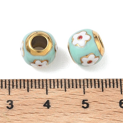 304 Stainless Steel Enamel European Beads STAS-G393-02G-02-1