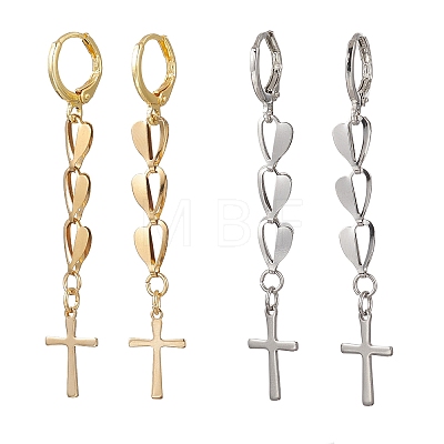 2 Pairs 304 Stainless Steel Leverback Earrings EJEW-JE06940-1