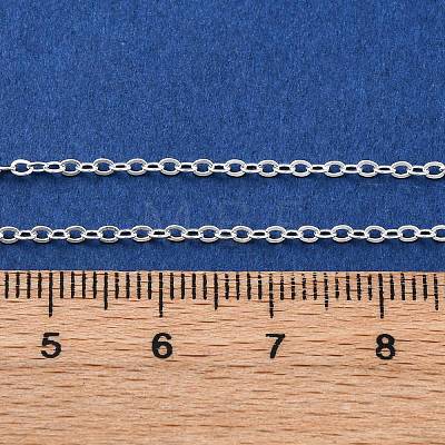 Brass Cable Chain Necklace Making NJEW-D302-80S-1