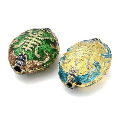 Handmade Cloisonne Beads CLB-Z001-03G-02-1