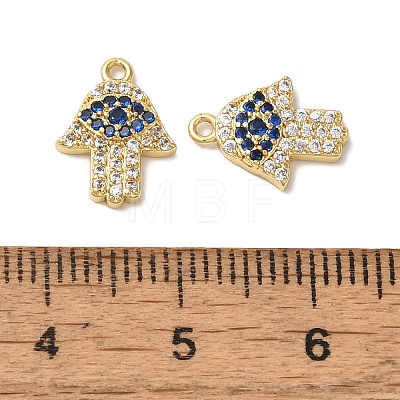 Brass Micro Pave Cubic Zirconia Pendants KK-S391-05G-1