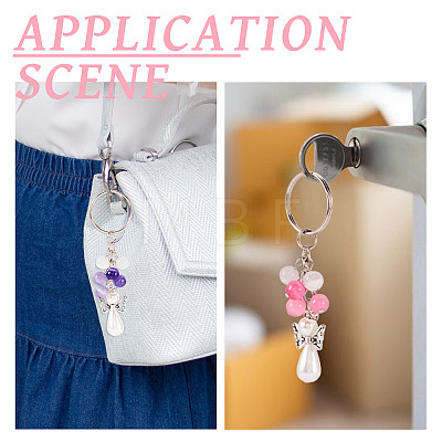 6Pcs Cat Eye Keychain KEYC-TAC00043-1