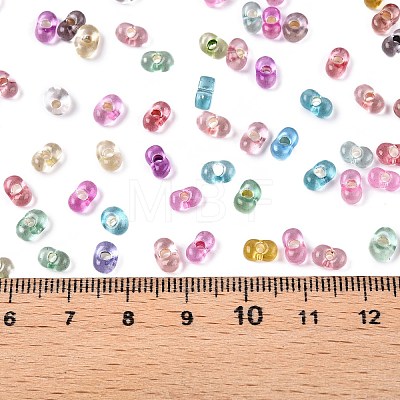 Baking Paint Transparent Glass Seed Beads X-SEED-N006-05-1