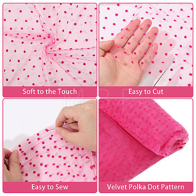 Polyester Polka Dot Fabric DIY-PH0038-36A-1