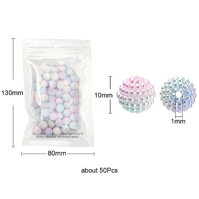 50Pcs Imitation Pearl Acrylic Beads OACR-YW0001-11F-1