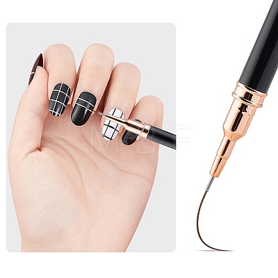5Pcs Plastic Nail Art Line Brush AJEW-WH20816-069B-1