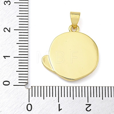 Rack Plating Brass Pave Shell Flat Round Heart Pendants KK-Z063-13G-02-1