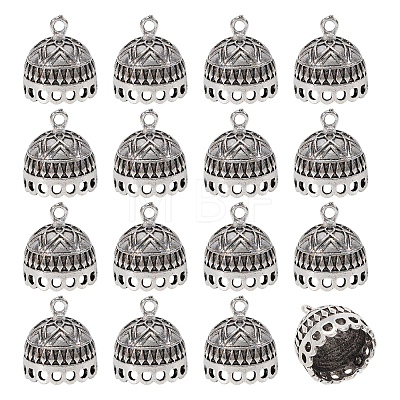 16Pcs Tibetan Style Zinc Alloy Pendant Bails FIND-CA0011-75C-1