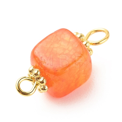 Natural Agate Connector Charms PALLOY-JF01587-03-1