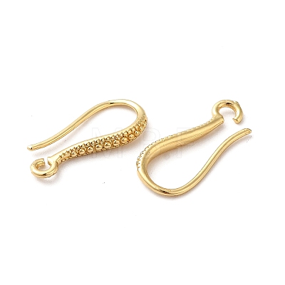 Brass Earring Hooks ZIRC-Q201-08G-1