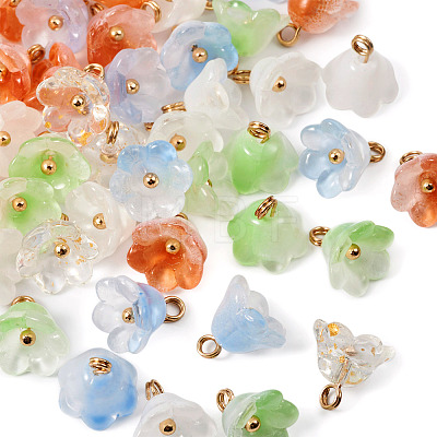  80Pcs 5 Colors Handmade Lampwork Charms FIND-TA0002-77-1