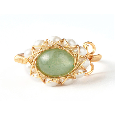 Natural Green Aventurine Finger Ring for Girl Women X1-RJEW-TA00012-1-1