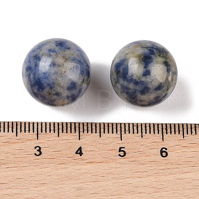 Natural Blue Spot Jasper No Hole Sphere Beads G-K353-04D-14-1