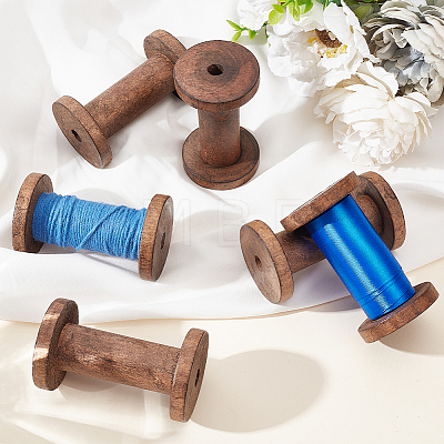 Wooden Empty Spools WOOD-WH0034-03A-1