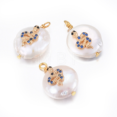 Natural Cultured Freshwater Pearl Pendants PEAR-E013-25-1