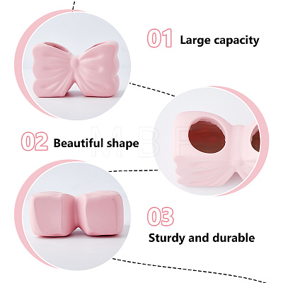 Resin Bowknot Toothbrush Holder AJEW-WH0817-096-1