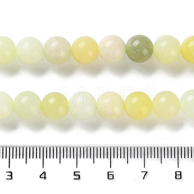 Natural New Jade Round Beads Strands G-O039-16-10mm-01-1