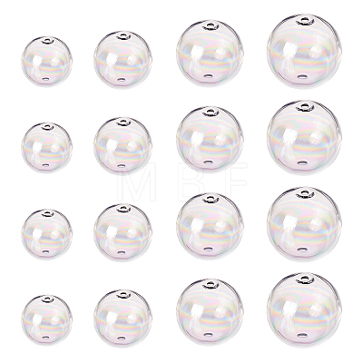 Round Mechanized Blown Glass Globe Beads BLOW-PH0001-11-1