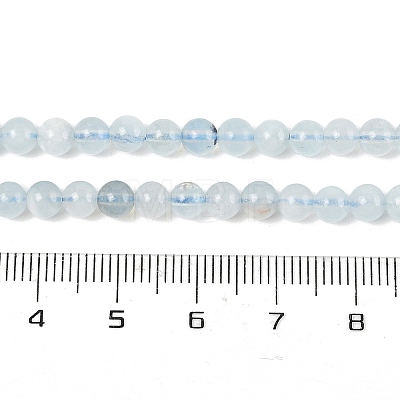 Grade A Natural Aquamarine Round Bead Strands G-L417-13-A03-1