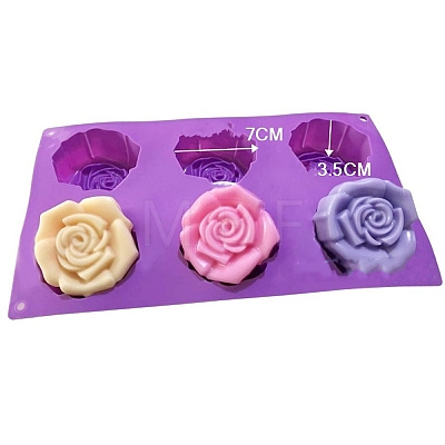 DIY Food Grade Silicone Rose Molds PW-WG46412-01-1
