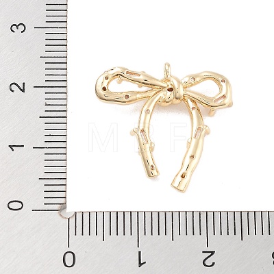 Brass Pave Clear Cubic Zirconia Pendants KK-Z061-11G-1