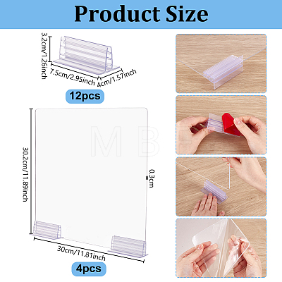 12Pcs PVC Panels Holder AJEW-OC0016-45-1