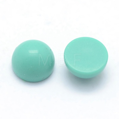 Synthetic Green Turquoise Cabochons G-P393-R09-4mm-1